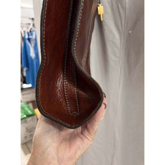 Fossil Brown Leather Vintage Sedona Numbered ZB9010 Shoulder Tote Bag 15x12x3 - Picture 8 of 14